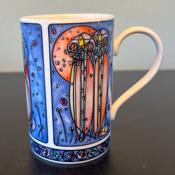 Vtg Dunoon "Mackintosh" Art Nouveau Style Cup / Mug Designed by Joanne Triner - Picture 3 of 13